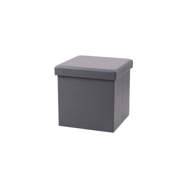 Sklopivi tabure s spremnikom-TAMNO SIVO