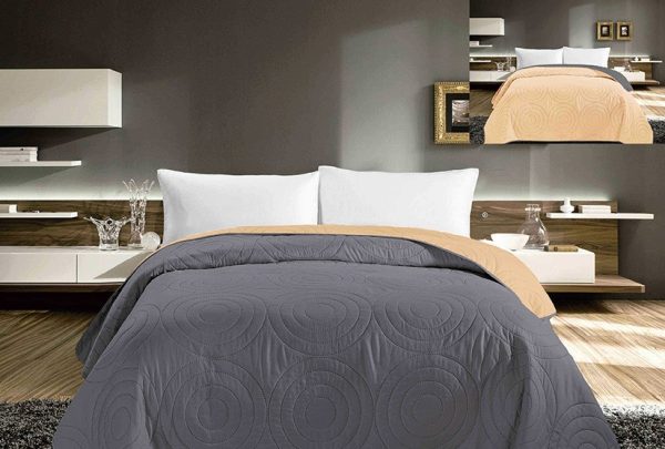 Dvostrani prekrivač Sivo-Bež