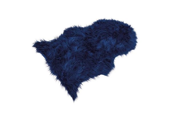 Umjetna ovčja koža 60x90 cm-plava