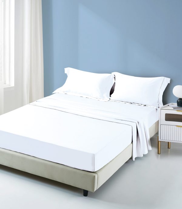 Pamučna plahta-BIJELA 200x220 cm +30cm